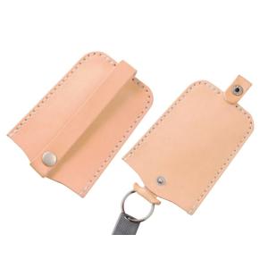 【道具不要】手縫いで作るキーケース ナチュラル 11×8cm【メール便対応】 [クラフト社]  レザークラフト皮革キット｜lc-palette