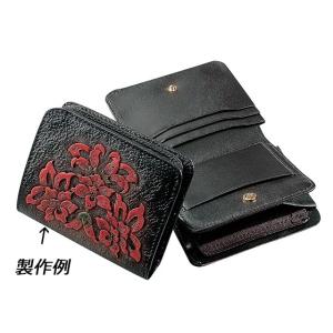 フリーファスナー札入 焦茶 11×18.5cm【メール便対応】 [クラフト社]  レザークラフト半製品 中パーツ｜lc-palette