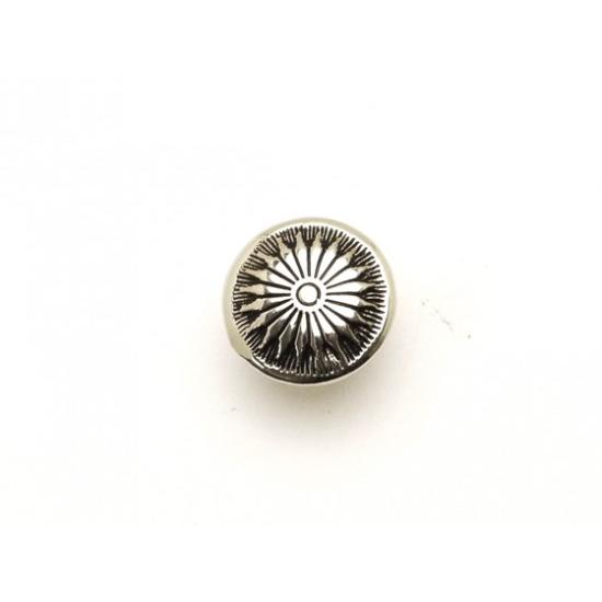 プレーンコンチョ ニッケル 13mm 1ヶ ループ【メール便対応】 [コンチョワールド]  レザーク...