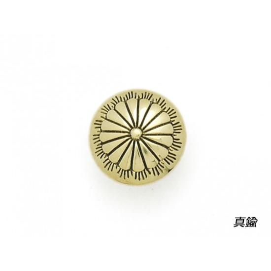 プレーンコンチョ 真鍮 13mm 1ヶ ループ【メール便対応】 [コンチョワールド]  レザークラフ...
