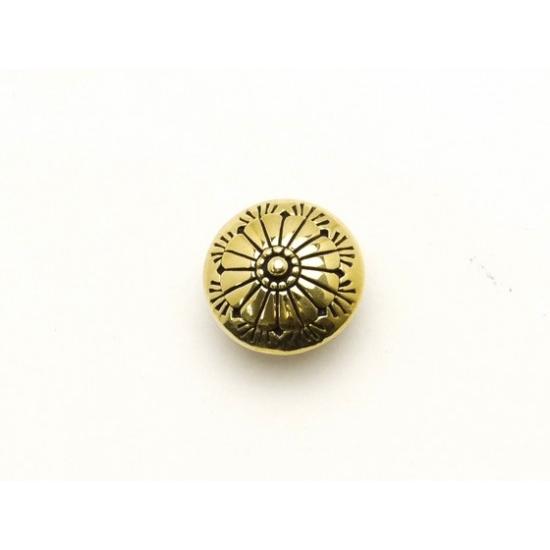 プレーンコンチョ 真鍮 13mm 1ヶ ループ【メール便対応】 [コンチョワールド]  レザークラフ...