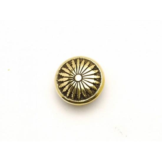 プレーンコンチョ 真鍮 16mm 1ヶ ループ【メール便対応】 [コンチョワールド]  レザークラフ...