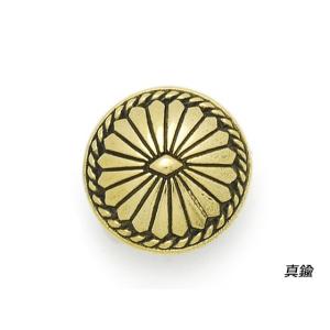 プレーンコンチョ アポロ 真鍮 19mm 1ヶ ネジ式（タイプF）【メール便