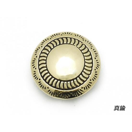 プレーンコンチョ 真鍮 21mm 1ヶ ループ【メール便対応】 [コンチョワールド]  レザークラフ...