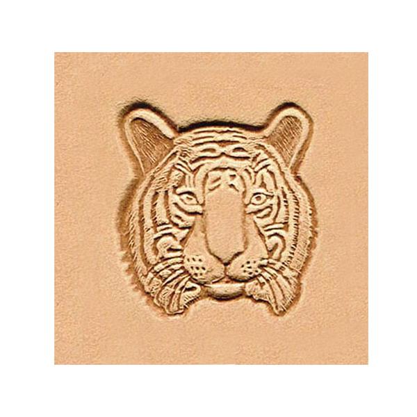 絵刻印 タイガーヘッド 27mm×24mm【メール便対応】 [レザークラフトぱれっと]  レザークラ...
