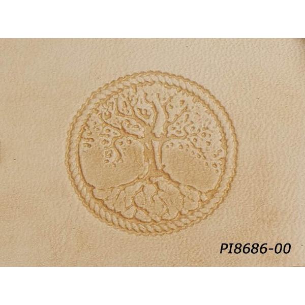 絵刻印 ツリーオブライフ 24×24mm【メール便対応】 [レザークラフトぱれっと]  レザークラフ...