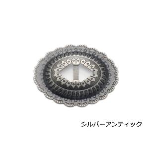 【バラ売り】スライドコンチョ（プレート） サウスウエスト 小 シルバーアンティック 32mm×25mm、穴幅5mm 1ヶ スライド【メール便対応】 [｜lc-palette