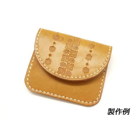 【型紙】丸コインケース 8.5x7cm【メール便対応】 [レザークラフトぱれっと]  レザークラフト...