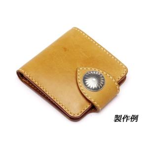 【型紙】スタンダード二つ折りウォレット 10.5x11cm 厚さ2.5cm【メール便対応】 [レザークラフトぱれっと]  レザークラフト型紙 図案