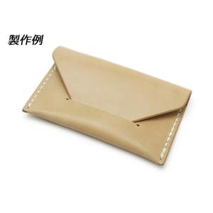 【型紙】差し込み型名刺入れ 12x7cm【メール便対応】 [レザークラフトぱれっと]  レザークラフ...