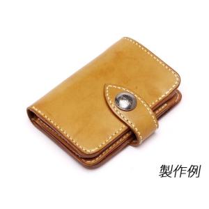 ハーフウォレットキット ナチュラル（サドルレザー）/黒 9x13cm 厚さ3cm【送料無料】 【メール便対応】 [レザークラフトぱれっと]  レザーク｜lc-palette