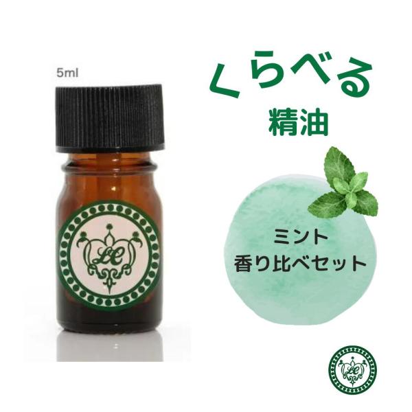 ミント 精油 セット くらべる香り5ml5本 ペパーミント ハッカ スペアミント ベルガモットミント...