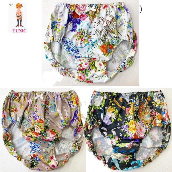 ショーツ　オヤスミパンツ　日本製 TUNIC チュニック  ８０双天竺素材 マリンラブプリントシリー...