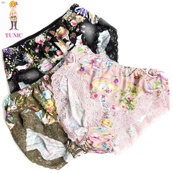 ショーツ　レース　日本製 TUNIC チュニック  ビスコラピア素材　シャイニーディシリーズ　Mサイ...