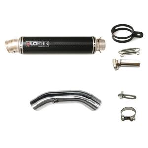 ニンジャH2 SX LCI Parts ツインエンドカーボンスリップオンマフラー NINJA(ニンジャ) H2 SX/SE 2015-2021 スリップオンマフラー カーボン