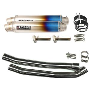 USヨシムラ R-77 デュアル スリップオン ステンレス マフラー カワサキ