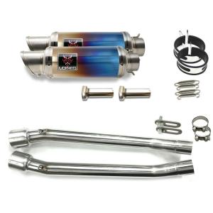 カワサキ ZZR250 1990-2007 LCIPARTS ラウンドステンレススリップオン