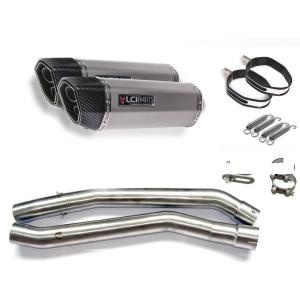 USヨシムラ R-77 デュアル スリップオン ステンレス マフラー カワサキ