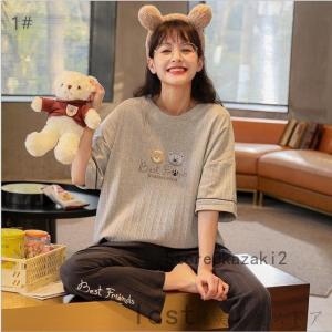 パジャマ レディース 半袖 長ズボン ルームウェア 綿ルームウェア 大きいサイズ 上下セット オシャレ 可愛い 安い 部屋着 ゆったり Lcs524 Laica 通販 Yahoo ショッピング