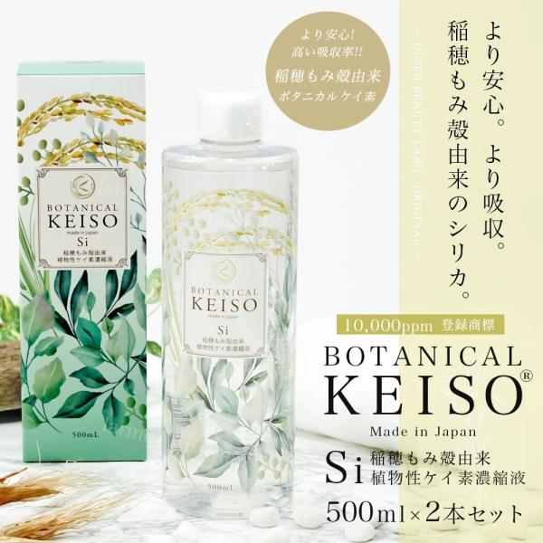 【2本セット】 シリカ 濃縮液 高濃度10000ppm ボタニカルケイソ 500ml ケイ素 ケイソ...