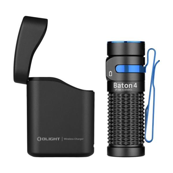 ブラック OLIGHT(オーライト) Baton 4 Kitフラッシュライト 1300ルーメン 充電...