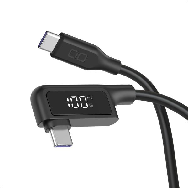 CIO 柔らかいシリコンケーブル 液晶ディスプレイ搭載 USB type-C 100W対応 ipho...