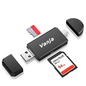 Vanja マイクロSDカードリーダ、USB - C USB - AマイクロUSB携帯メモリカードリーダー、SD、SDXC、SDHC、MMC