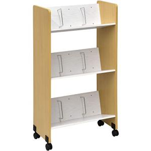 LITENStaD キャスター付き ファイルワゴン 3段タイプ ナチュラル×ホワイトオーク LSD-06-0012-nw