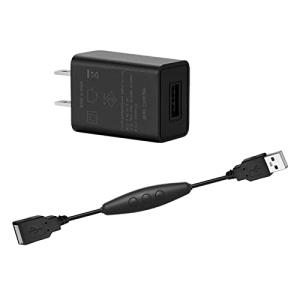 LEKE USB 充電器+電源コードスイッチUSB 電源アダプター PSE認証 出力:DC5V/2.0A ,5VUSBヘッダーに使用可能なLEDストリップ。5段調光 45cmケーブル。