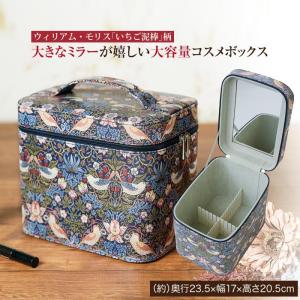 ニーズ コスメ ミラー付きコスメボックス 鏡付き いちご泥棒