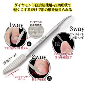 薄型ヘッドで爪にフィット 巻き爪ヤスリ 爪やす...の詳細画像2