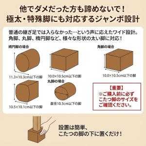 こたつの高さをあげる足 ジャンボ 4個入り ベ...の詳細画像4