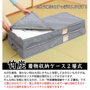 竹炭着物収納ケース 2層式 2段式 コジット ...の詳細画像1