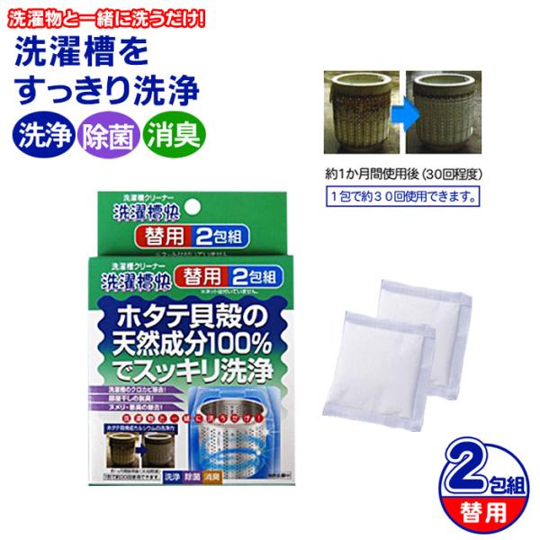 洗濯槽クリーナー 洗濯槽快 2包組 替用