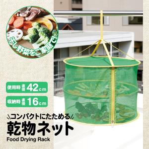 万能 乾物ネット 干しカゴ 干し網 2段 吊り...の詳細画像1