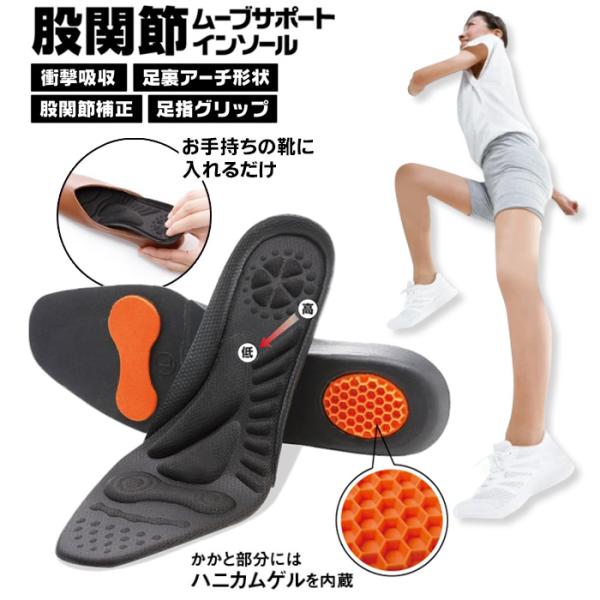 股関節痛になりにくい インソール 22.5〜25cm 男女兼用 S M L 股関節痛対策 レディース...