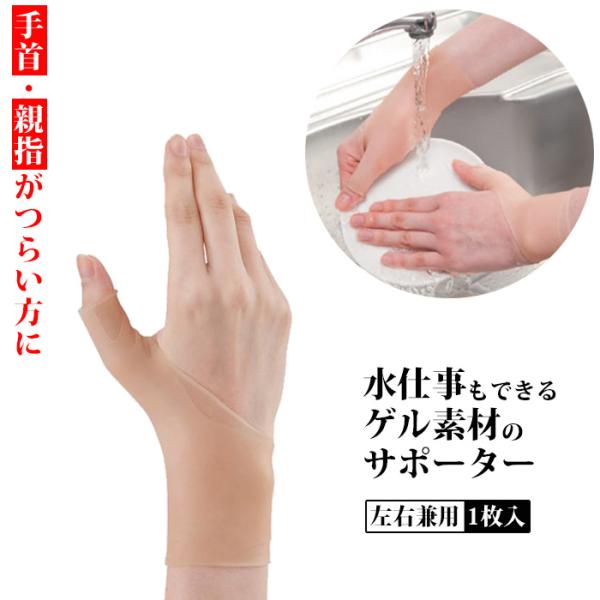 手首が痛い時のサポーター 手首腱鞘炎 サポーター 楽かる 手首ゲルテクト 左右兼用 1枚入 腱鞘炎 ...
