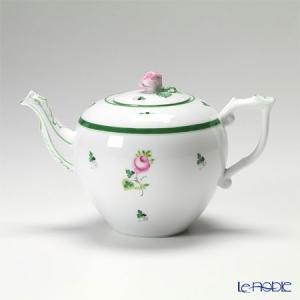 極美品 Herend ヘレンド アポニーグリーン シュガーポット アポニー・グリーン] オープンシュガー