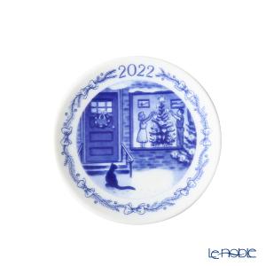 ロイヤルコペンハーゲン ミニプラケット／ミニイヤープレート 2022年／令和4年 「DECORATING THE CHRISTMAS TREE」8cm 1422702／1062275｜le-noble