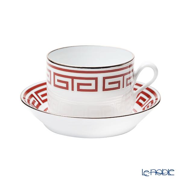 ジノリ1735／リチャード ジノリ ラビリント スカーレット ティーカップ＆ソーサー レッド 200...