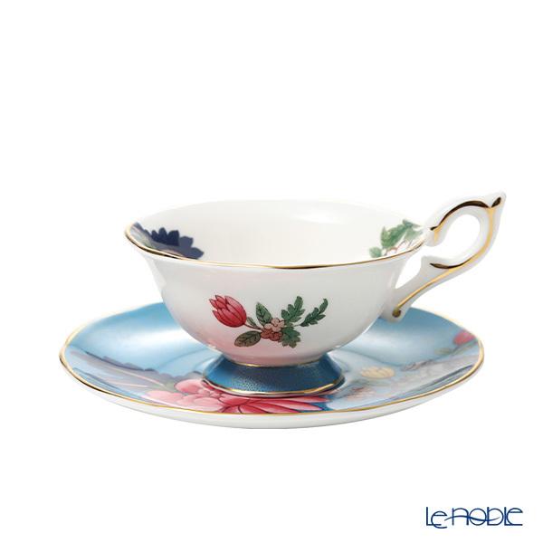 並行輸入品 ウェッジウッド Wedgwood ワンダーラスト サファイア ガーデン ティーカップ＆ソ...
