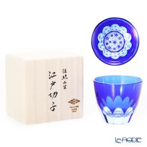 江戸切子 但野英芳 「龍」 ミニ ロックグラス 共箱付 y79-1435571k【Y