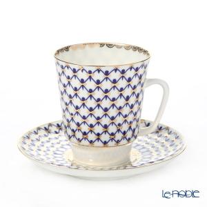 インペリアル・ポーセレン コバルトネット 蓋つき ティーカップ