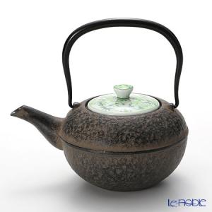 京焼・清水焼 鉄瓶急須・黒 K0112 彩青絵 500ml 敬老の日