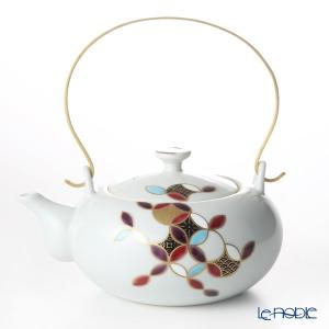 京焼・清水焼 ティーポット (石瓶) K0225 黒金彩七宝丸紋 600ml 敬老の日