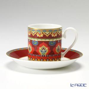 ビレロイ＆ボッホ(Villeroy＆Boch) サマルカンド エスプレッソカップ＆ソーサー(ルビー)