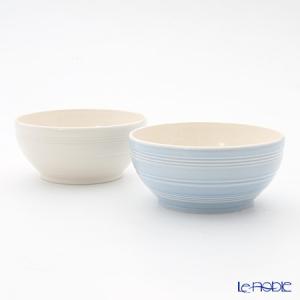 ウェッジウッド Wedgwood ジャスパーコンラン カジュアル ボウル 15cm クリーム＆ブルー ペア｜ブランド洋食器 ル・ノーブル