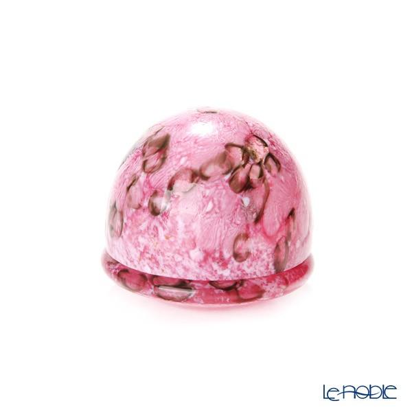 津軽びいどろ 大川薫工房 香合 ピンク OK18-3058