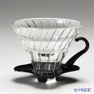 ハリオ V60 耐熱ガラス透過ドリッパー02 1〜4杯用 ブラック VDG-02B 【計量スプーン付...