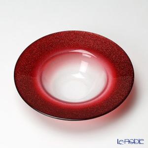 IVV イタリア製 ガラスプレート 皿 HELIX ヘリックス 31cm シルバー